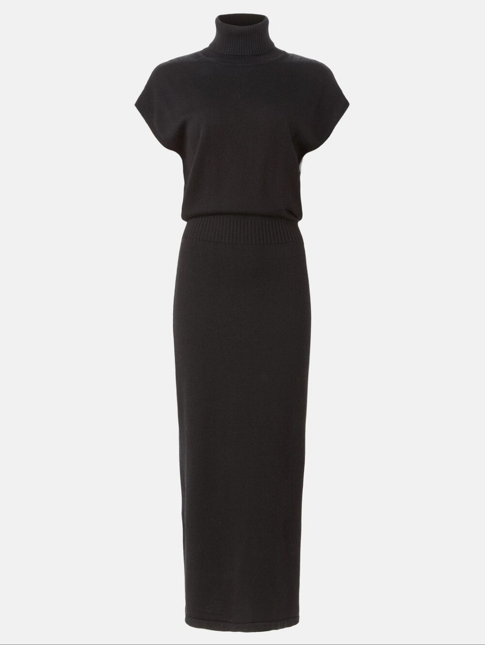 Ramy Brook Natalie Knit Midi Dress Turtleneck Sleeveless Size L
